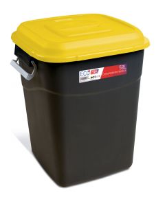 Tayg Afvalcontainer - 50 liter - geel/ zwart - 412011