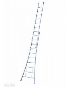 Solide Schuifladder / omvormbare ladder - 2-delig - aluminium