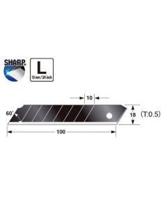 Tajima LCB50RBC/K1 Razar black reserve afbreekmessen - 18 mm - 10 stuks