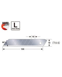 Tajima LCB-50 Endura-Blade™ L reserve afbreekmessen - 18 mm - 10 stuks