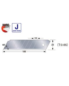 Tajima LCB-62 Endura-Blade™ J reserve afbreekmessen - 22 mm - 10 stuks