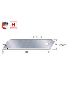 Tajima LCB-65 Rock Hard Blade™ H reserve afbreekmessen - 25 mm - 10 stuks