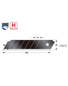 Tajima CB-65RB Razar Black Blade™ H reserve afbreekmessen - 25 mm - 10 stuks