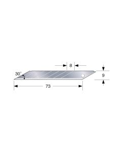 Tajima LCB-39 30° Acute Angle reserve afbreekmessen - 9 mm - 10 stuks