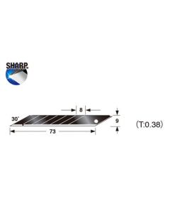 Tajima CB39RBH 30° Razar Black Blade™ reserve afbreekmessen - 9 mm - 10 stuks