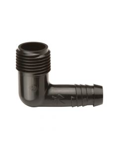 Rain Bird SBE050 knie 90° voor SPX Flex slang - 1/2" buitendraad x 12,5 mm tule - zwart