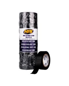 HPX PVC Isolatietape - 19 mm x 10 meter - zwart - IB1910