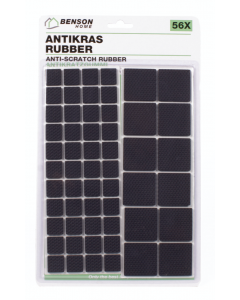 Benson 007787 Antikras rubber - zwart - 56-delig