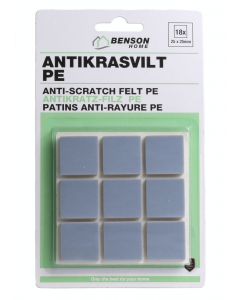 Benson 010188 Antikras vilt met PE - grijs - 25x25 mm