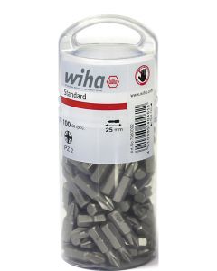 Wiha 7929ZPZ Bits standaard - PZ2 pozidriv - 25 mm - 1/4" - 100 stuks - 40462