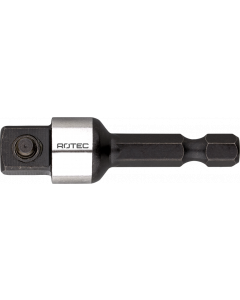 Rotec Adapter 1/4"- E6,3 naar 3/8" 4-kant met stift - 50 mm - 820.00501