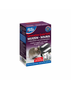 BSI Muizenlokdoos met Generation Grain'tech lokaas - 2 doosjes met 50 gram lokaas - 64403