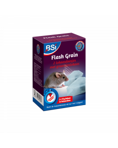 BSI Muizenlokdoos met Flash Grain graantjeslokaas - 2 doosjes met 20 gram lokaas - 64366