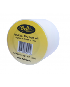 VÉDÉ POVICEL PVC tape - wit - 5 cm x 0,2 mm x 10 mtr - 276.1000