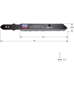 Wilpu Decoupeerzaagblad D2 - 3 stuks - 510.0961