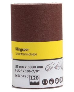 Klingspor KL 375 J Schuurpapier met linnen onderlaag - 115x5000 mm - korrel 120 - 266548