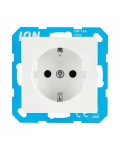 ION Wandcontactdoos RA V1/J1 - Mat Alpin Wit - 10.100.015