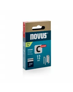 Novus Nieten met smalle rug Superhard - C type 4 - 12 mm - 1000 stuks - 042-0800