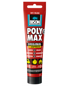 Bison POLY MAX® Express montagekit - wit - 165 gram - tube - 6300464