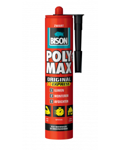 Bison POLY MAX® Express montagekit - zwart - 425 gram - koker - 6309304