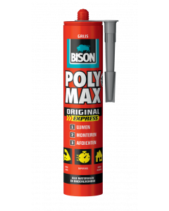 Bison POLY MAX® Express montagekit - grijs - 425 gram - koker - 6309306