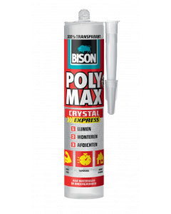 Bison POLY MAX® Crystal Express montagekit - transparant - 300 gram - koker - 6307760