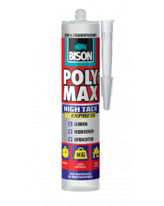 Bison POLY MAX® High Tack Express - transparant - 300 gram - koker - 6311911