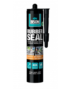 Bison Rubber Seal reparatie pasta - zwart - 310 gram - koker - 6313089