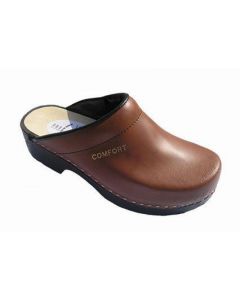 Comfort 050 Klompen open hiel - PU - antiek bruin - leer