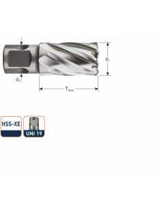 Rotec HSS-XE Kernboor silver-line 30 mm (UNI) 12 - 40 mm