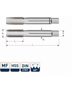 Rotec HSS Handtappenset MF metrisch fijn set á 2 stuks