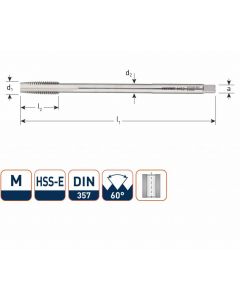 Rotec HSS Machinetap metrisch lang M3 - M12