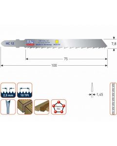 Wilpu Decoupeerzaagblad HC12 5 stuks - 510.0041