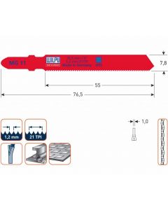 Wilpu Decoupeerzaagblad MG11 5 stuks - 510.0621