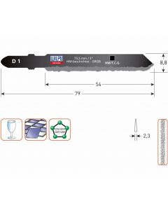 Wilpu Decoupeerzaagblad D1 - 3 stuks - 510.0941