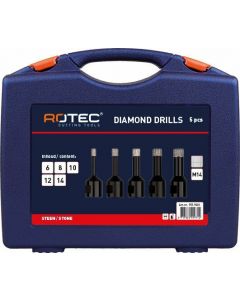 Rotec M14 Diamantboorkronen in ABS-koffer - 5-delig - 757.9001