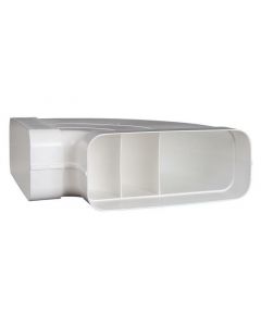 Nedco Hoekstuk horizontaal 90° 220x90 mm ECO+ - kunststof wit - 659.014.00