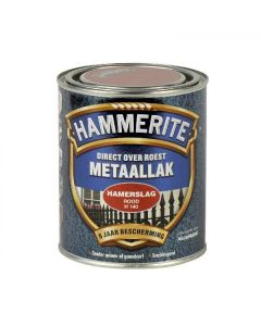 Hammerite Metaallak hamerslag H140 rood 250ML