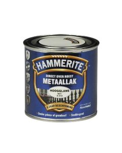 Hammerite Metaallak hoogglans S010 wit 250ML