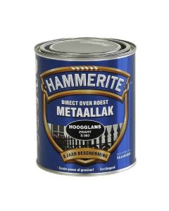 Hammerite Metaallak hoogglans S060 zwart 750ML