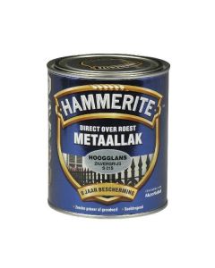 Hammerite Metaallak hoogglans S015 zilver grijs 750ML