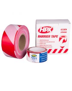 HPX Barrier tape - Afzetlint rood wit - B50100 / B70100