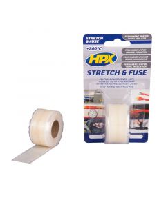 HPX Stretch & Fuse vulkaniserende tape - 25 mm x 3 meter - transparant - SI2503