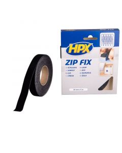 HPX Zip FIx Klittenband (Lus) zwart 20mm x 5 meter Z2005L