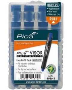 Pica 991/41 Navulling tbv permanent marker visor - blauw - 4 stuks