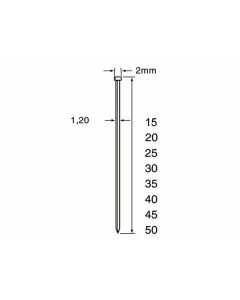 Dutack minibrads SKN12/15 mm verzinkt 5000 stuks - 5134028