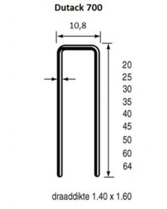 Dutack Nieten 764 64 mm verzinkt 10.000 stuks - 5056046