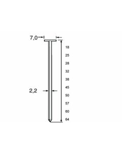 Dutack T-Nagel TN22/32 mm verzinkt 2000 stuks - 5220037