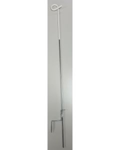 Koltec Afrastering Krulstaart paal - Ø6 x 105 cm - veerstaal - wit - 162-80165