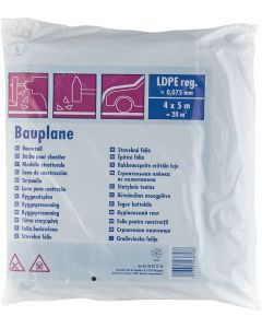 Color Expert Bouwfolie LDPE 0,075 mm - 4x5 meter (20m²) - zwart - 96927510